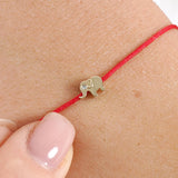 Solid Gold Elephant String Bracelet, Nivaria