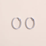 14k solid gold oval hoop earrings