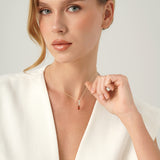 Pear Citrine Necklace with Lab-Grown Diamonds, Thessarina