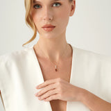 Pear Citrine Necklace with Lab-Grown Diamonds, Thessarina