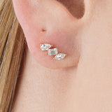 Mixed Cut Diamond Cluster Studs, Noralisse