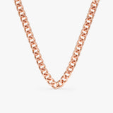 Rose Gold Thick Cuban Chain Necklaces