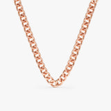 Rose Gold Thick Cuban Chain Necklaces