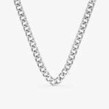 White Gold Thick Cuban Chain Necklaces