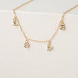 Dangly Diamond Name Necklace
