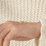 Oval Diamond Open Cuff Ring, Ruea