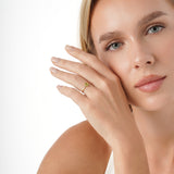 Petite Oval Peridot Solitaire Ring, Jyn