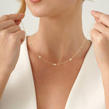 Pear Lab Diamond Station Necklace, Cyralune