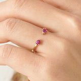 Pear Shape Ruby Open Cuff Ring, Avenoriah