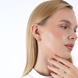 Princess Cut Peridot Huggie Earrings, River