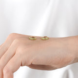 Princess Cut Peridot Huggie Earrings, River