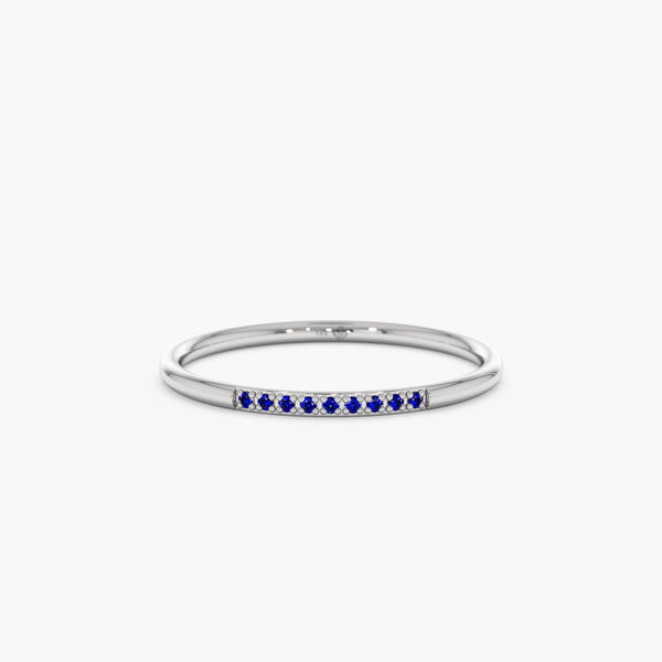 white gold dainty stacking band