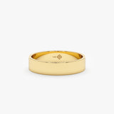 yellow gold thick wide ring