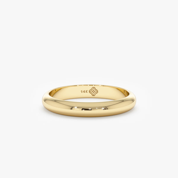 3mm yellow gold wedding ring
