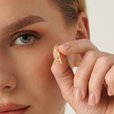 Solid Gold Rope Textured Initial Charm, Nirellia