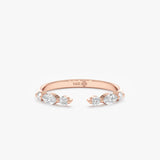 Alternating Lab Diamond Cuff Ring, Dree