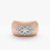 Vintage Floral Diamond Dome Ring, Theodora