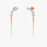 Lab Grown Diamond Spike Earrings, Maevina