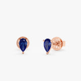 Petite Pear Cut Natural Sapphire Studs, Ismerie