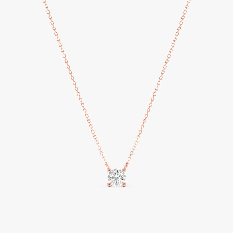Lab Grown Diamond Solitaire Necklace, Kimberly