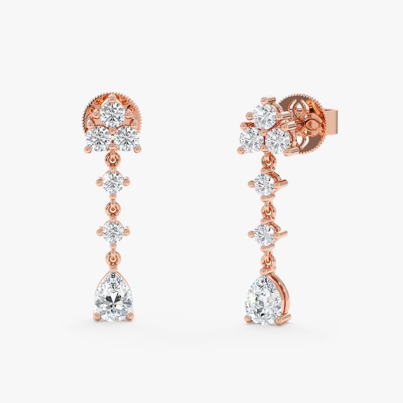 Lab Grown Diamond Drop Earrings, Mirielle