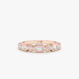 Lab Grown Alternating Wedding Ring, Briony