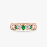 Up-Down Lab Emerald and Lab Diamond Ring,  Neralie