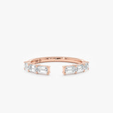 Emerald Cut Diamond Cuff Ring, Jaeva