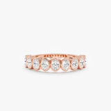 Oval Lab Grown Diamond Ring, Oval Diamond Haft-Eternity, Twila
