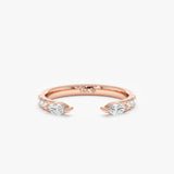 Lab Grown Marquise Diamond Cuff Ring, Isenora