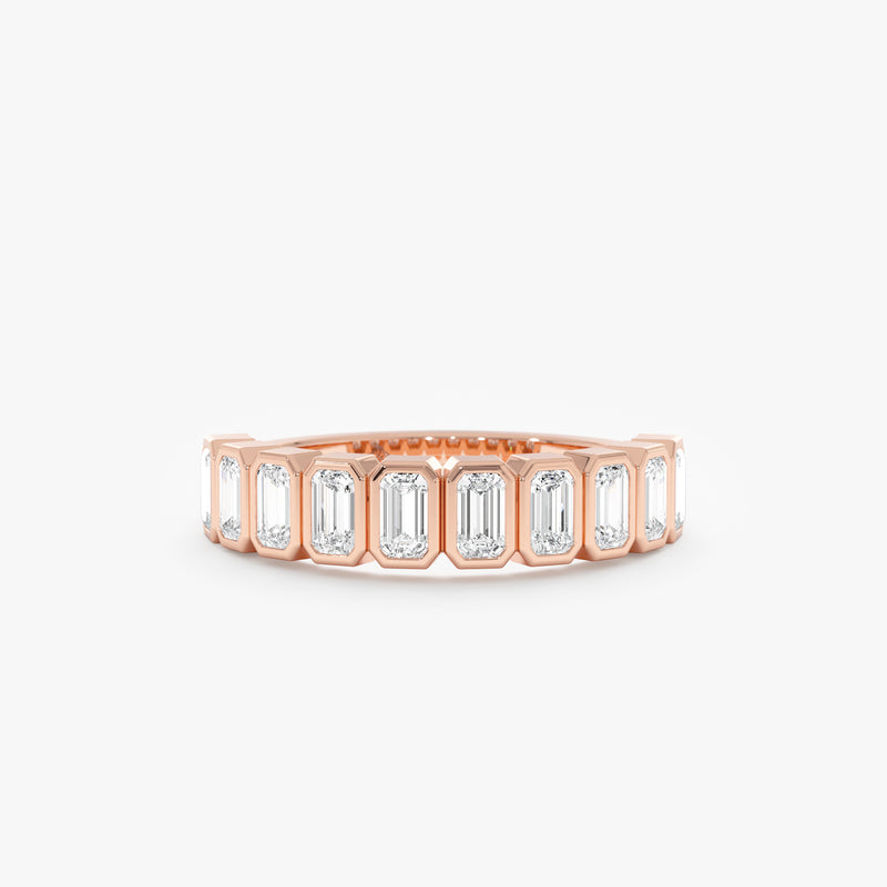 Solid Gold Octagon Lab Grown Diamond Ring, Sabine