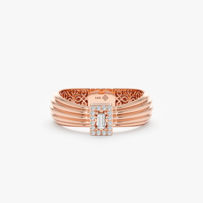 Baguette Diamond Engagement Ring, Cassandra