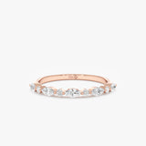 Marquise & Round Diamond Wedding Band, Mirae