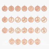 Gold Coin Initial Necklace Charm, Thalindra