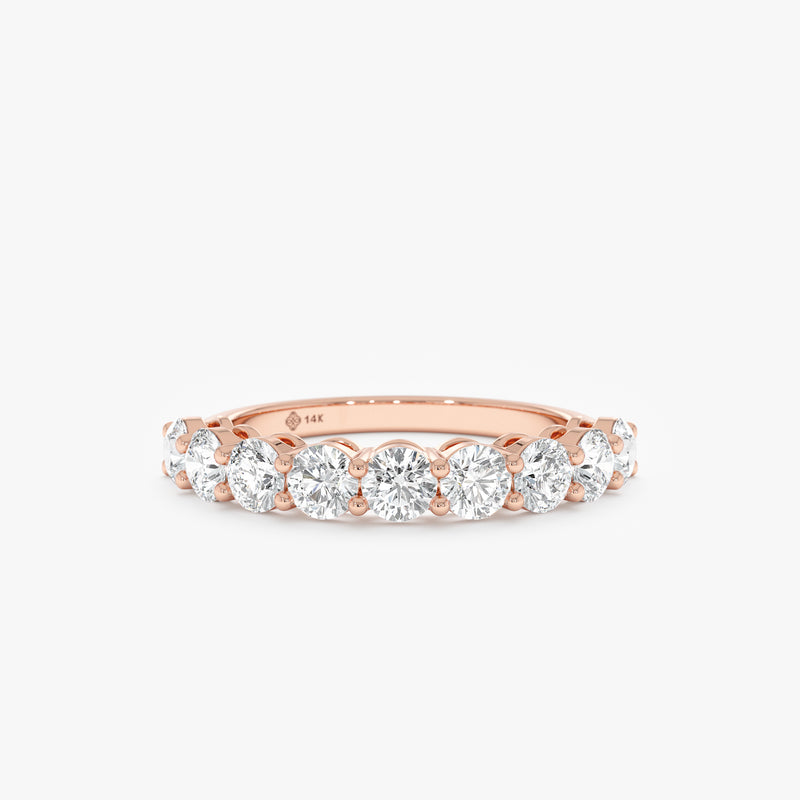3.4 mm Round Diamond Half-Eternity, Dovie