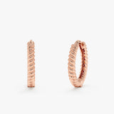 Solid Gold Rope Huggies, Aileen