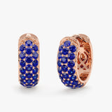 Wide Natural Blue Sapphire Huggie, Azrielle