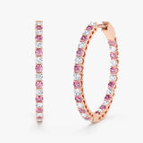 rose gold september sapphire earring gift for her
