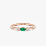 Dainty Emerald and Diamond Ring, Elyn