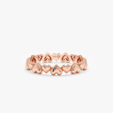 Gold Heart Eternity Ring, Lazra