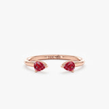 Pear Shape Ruby Open Cuff Ring, Avenoriah