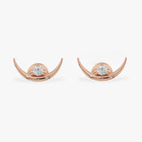 Crescent Moon Stud Earrings, Orinelle