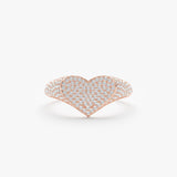 rose gold diamond pinky ring