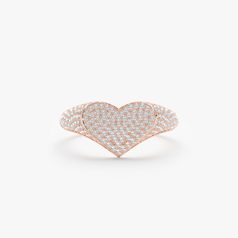 rose gold diamond pinky ring