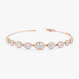 Graduated Oval Lab Grown Diamond Bracelet, Seraphiel