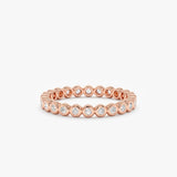rose gold handmade natural diamond band