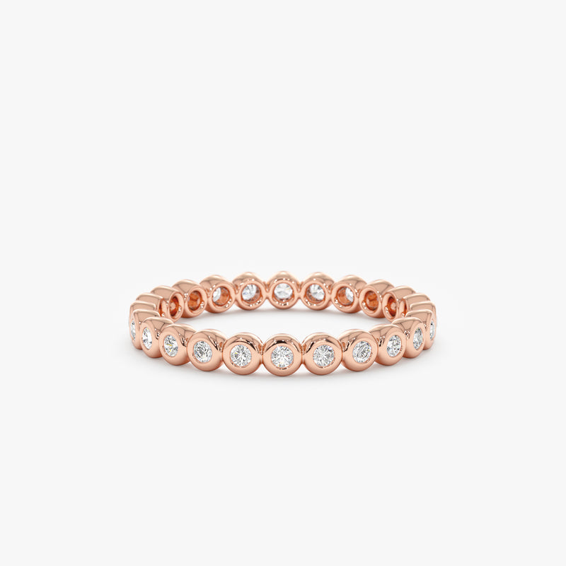 rose gold handmade natural diamond band