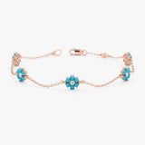 Petite Turquoise Flower Bracelet, Soralyth