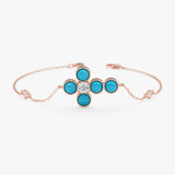 Turquoise Cross Bracelet, Odessia