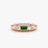 rose gold may birthstone band